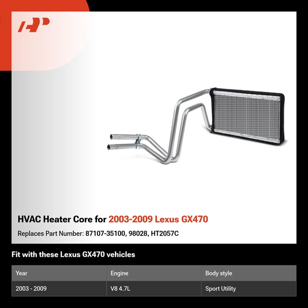 HVAC Heater Core for 2003-2009 Lexus GX470