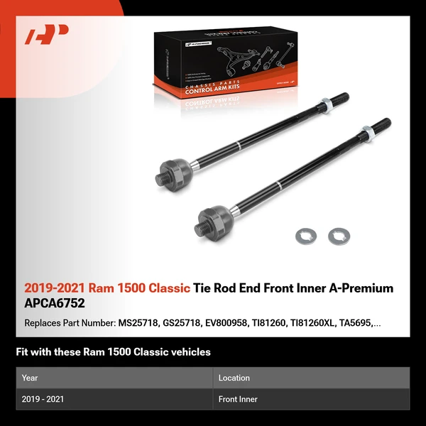 2019-2021 Ram 1500 Classic Tie Rod End Front Inner A-Premium APCA6752