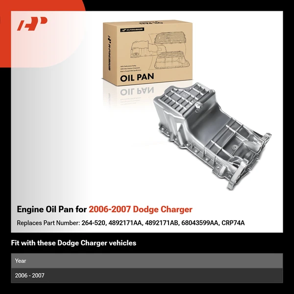 Engine Oil Pan for 2006-2007 Dodge Charger
