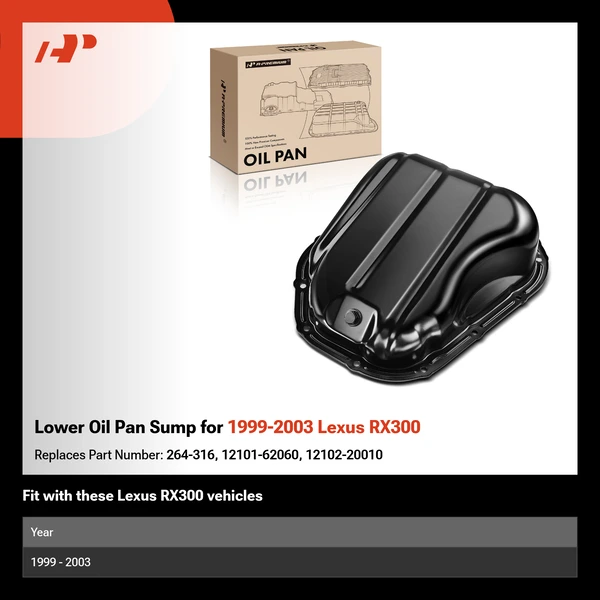 Lower Oil Pan Sump for 1999-2003 Lexus RX300