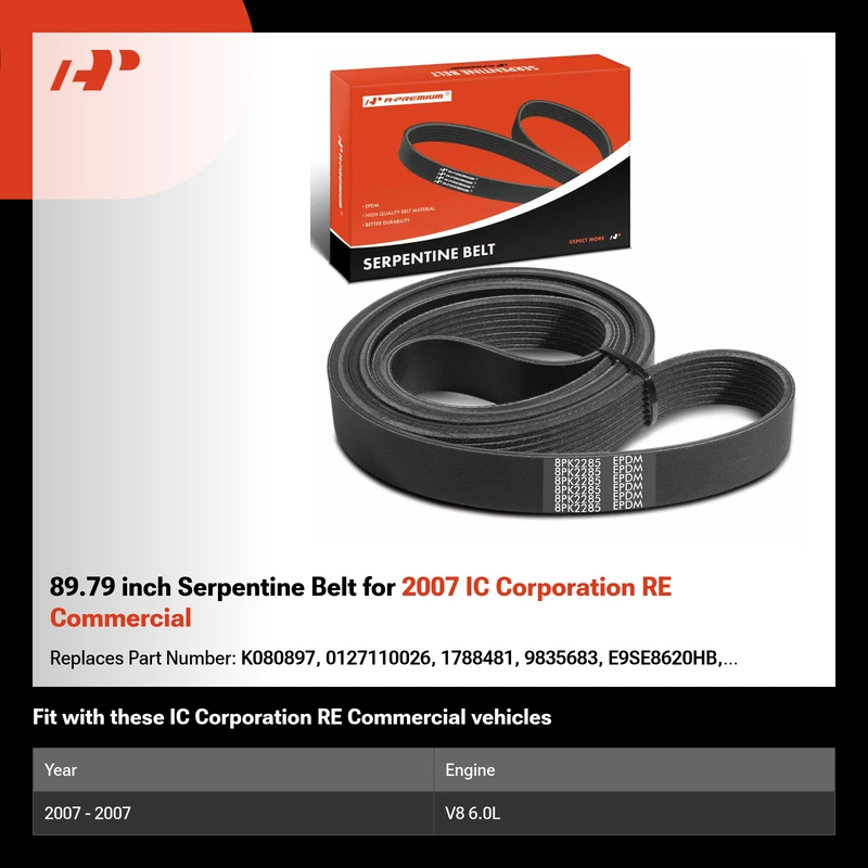 89.79 inch Serpentine Belt for 2007 IC Corporation RE Commercial
