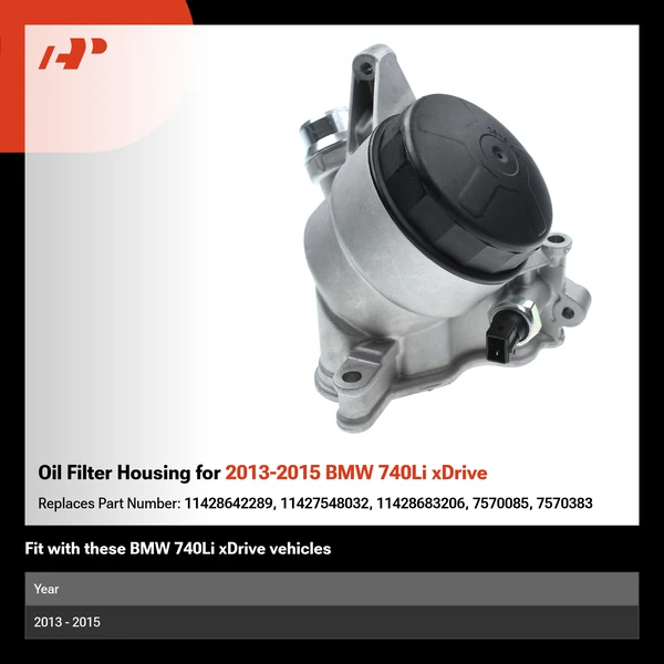 Oil Filter Housing for 2013-2015 BMW 740Li xDrive