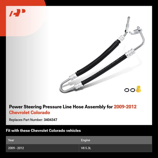 Power Steering Pressure Line Hose Assembly for 2009-2012 Chevrolet Colorado