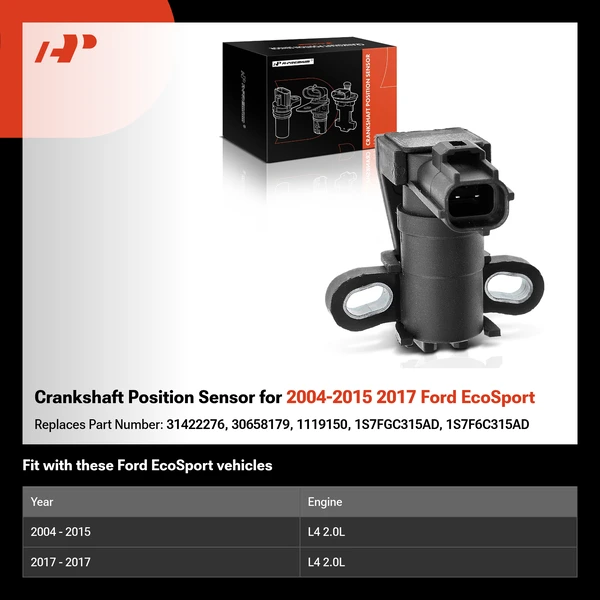 Crankshaft Position Sensor for 2004-2015 2017 Ford EcoSport
