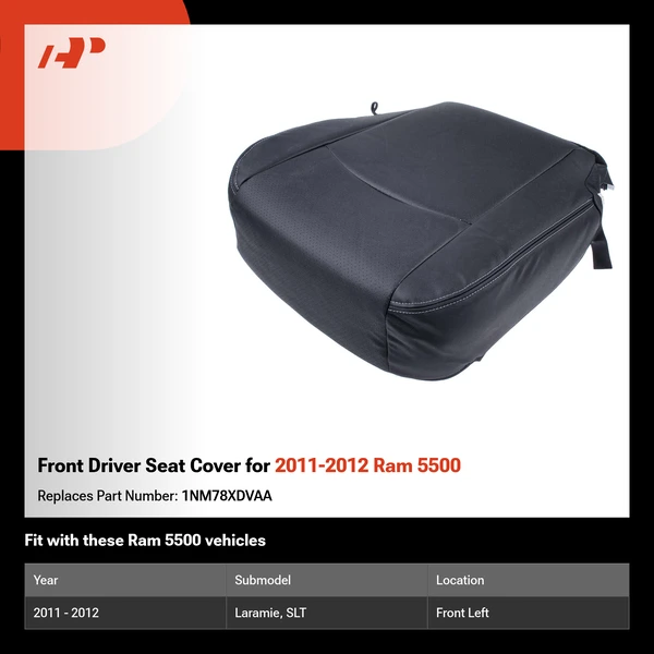 Front Driver Seat Cover for 2011-2012 Ram 5500