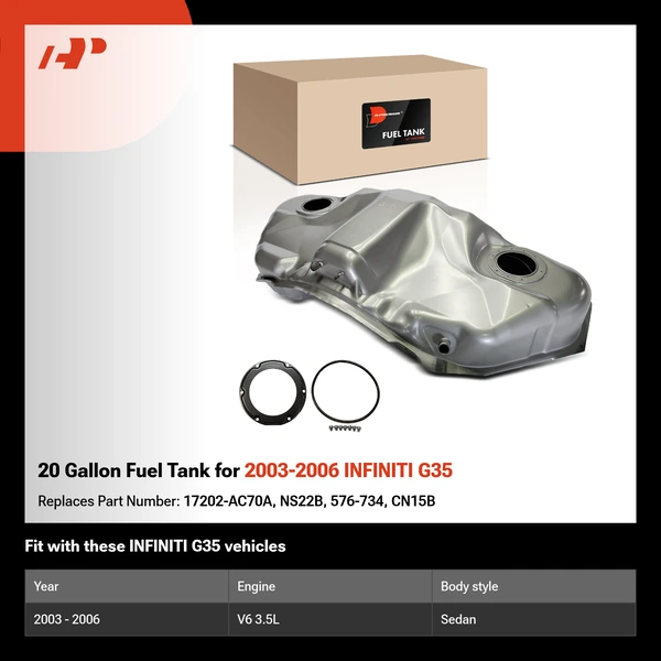 20 Gallon Fuel Tank for 2003-2006 INFINITI G35