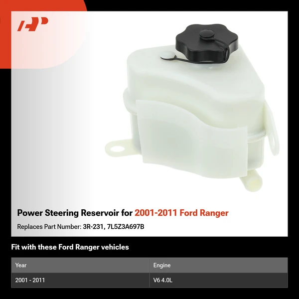 Power Steering Reservoir for 2001-2011 Ford Ranger