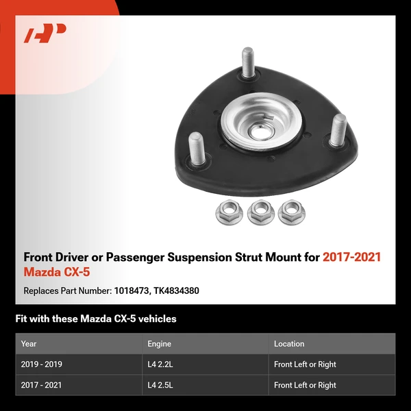 Front Driver or Passenger Suspension Strut Mount for 2017-2021 Mazda CX-5