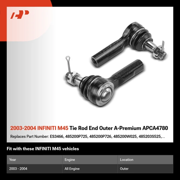 2003-2004 INFINITI M45 Tie Rod End Outer A-Premium APCA4780