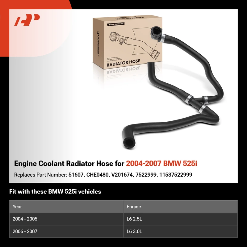 Engine Coolant Radiator Hose for 2004-2007 BMW 525i
