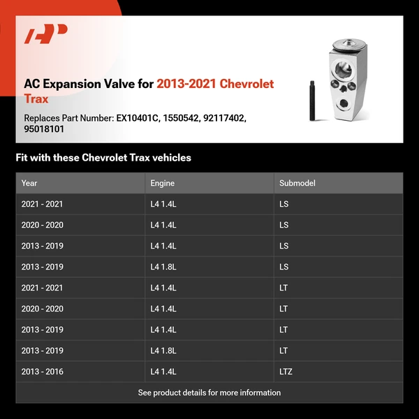 AC Expansion Valve for 2013-2021 Chevrolet Trax