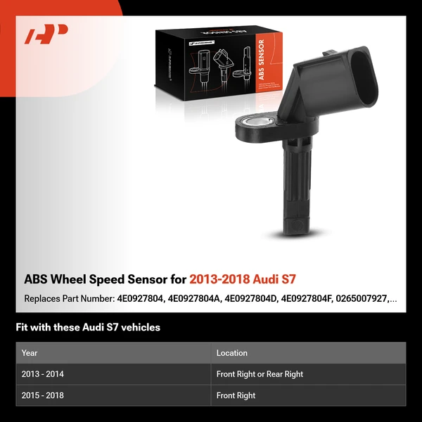 ABS Wheel Speed Sensor for 2013-2018 Audi S7