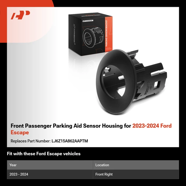 Front Passenger Parking Aid Sensor Housing for 2023-2024 Ford Escape