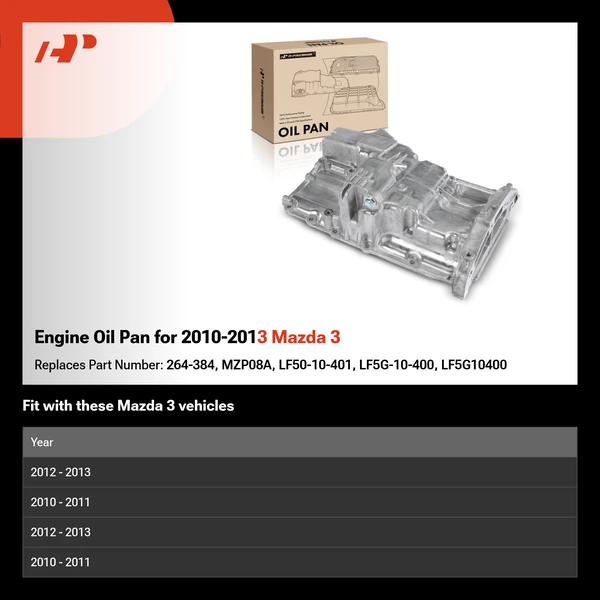 Engine Oil Pan for 2010-2013 Mazda 3