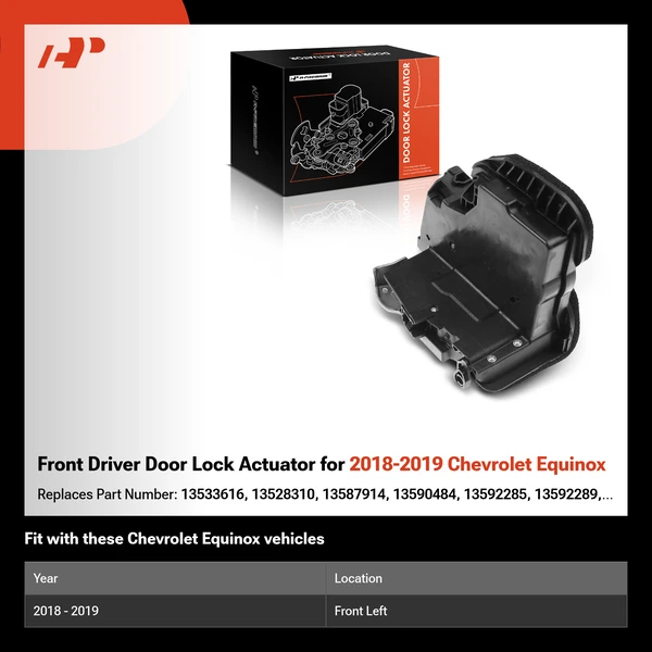 Front Driver Door Lock Actuator for 2018-2019 Chevrolet Equinox