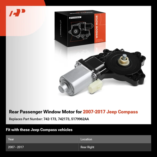 Rear Passenger Window Motor for 2007-2017 Jeep Compass