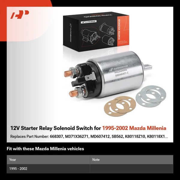 12V Starter Relay Solenoid Switch for 1995-2002 Mazda Millenia