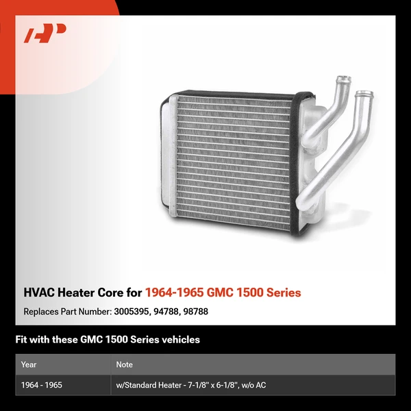 HVAC Heater Core for 1964-1965 GMC 1500 Series