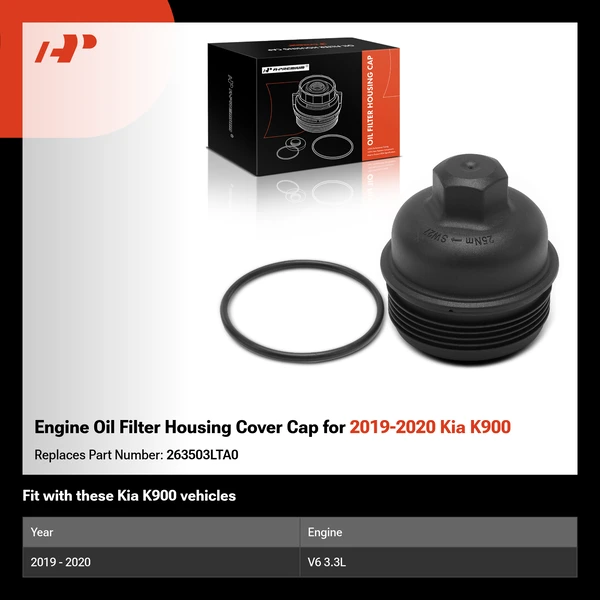 Engine Oil Filter Housing Cover Cap for 2019-2020 Kia K900