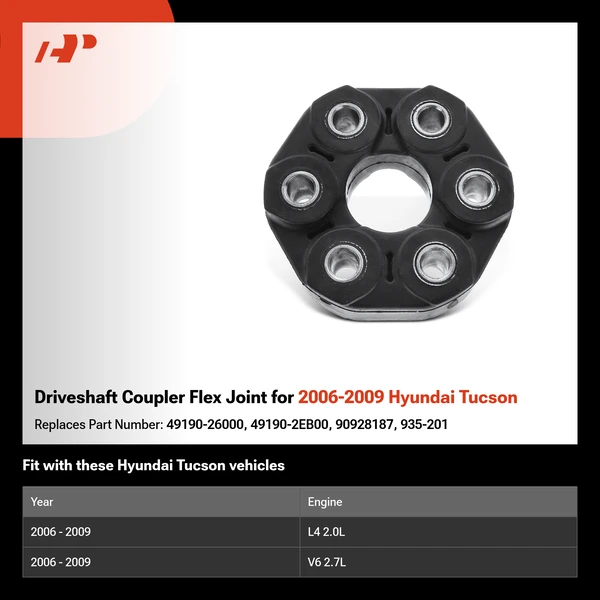 Driveshaft Coupler Flex Joint for 2006-2009 Hyundai Tucson