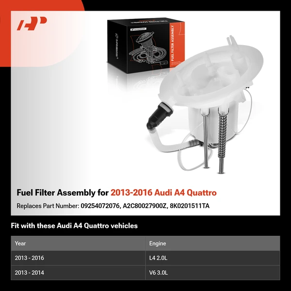 Fuel Filter Assembly for 2013-2016 Audi A4 Quattro