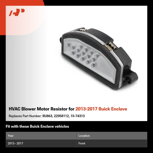 HVAC Blower Motor Resistor for 2013-2017 Buick Enclave
