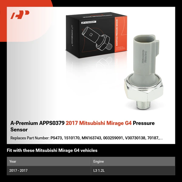 A-Premium APPS0379 2017 Mitsubishi Mirage G4 Pressure Sensor
