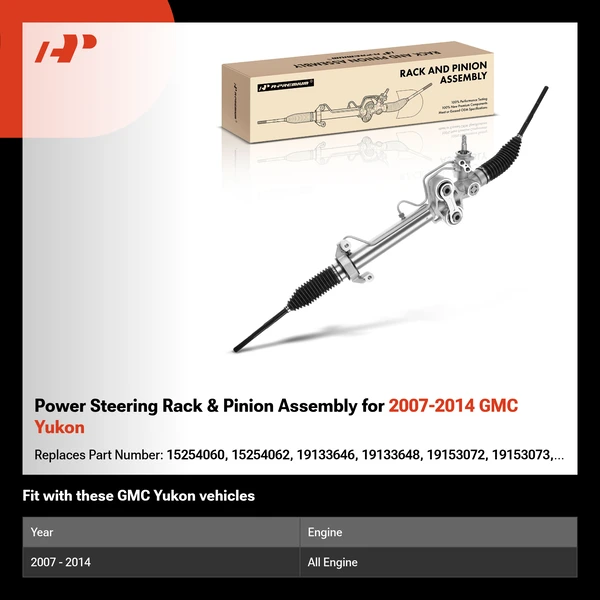 Power Steering Rack & Pinion Assembly for 2007-2014 GMC Yukon
