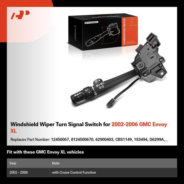 Windshield Wiper Turn Signal Switch for 2002-2006 GMC Envoy XL