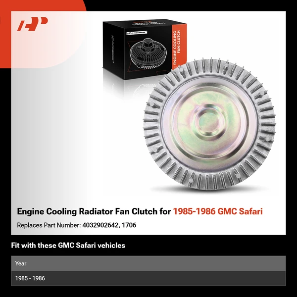 Engine Cooling Radiator Fan Clutch for 1985-1986 GMC Safari