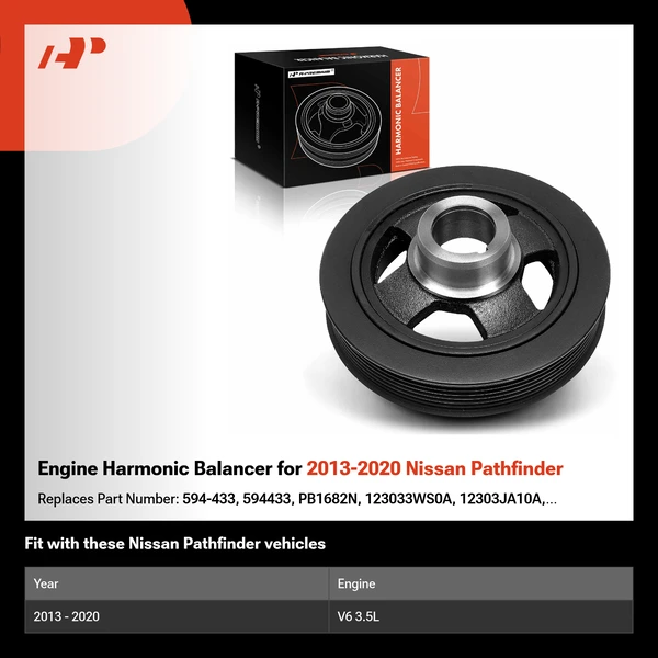 Engine Harmonic Balancer for 2013-2020 Nissan Pathfinder