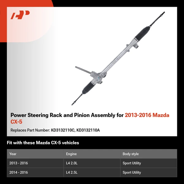 Power Steering Rack and Pinion Assembly for 2013-2016 Mazda CX-5
