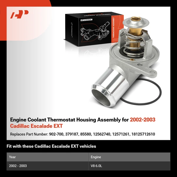 Engine Coolant Thermostat Housing Assembly for 2002-2003 Cadillac Escalade EXT