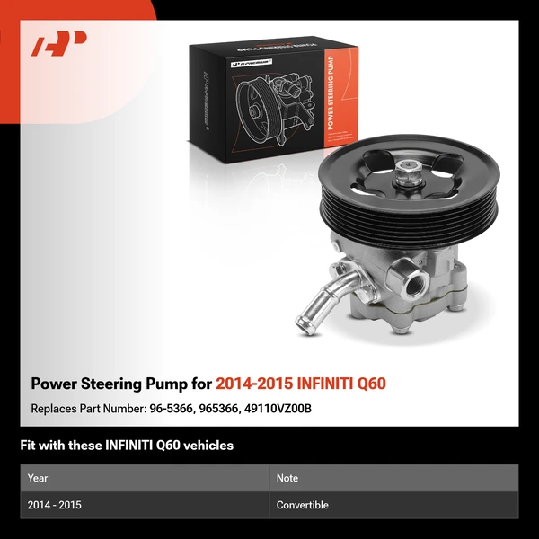 Power Steering Pump for 2014-2015 INFINITI Q60