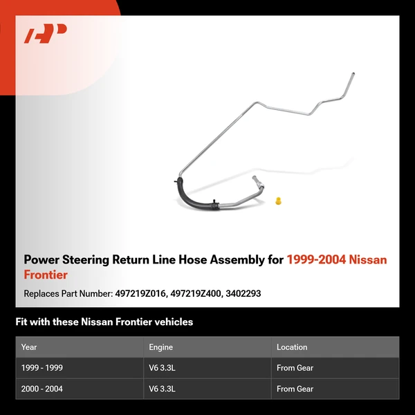 Power Steering Return Line Hose Assembly for 1999-2004 Nissan Frontier