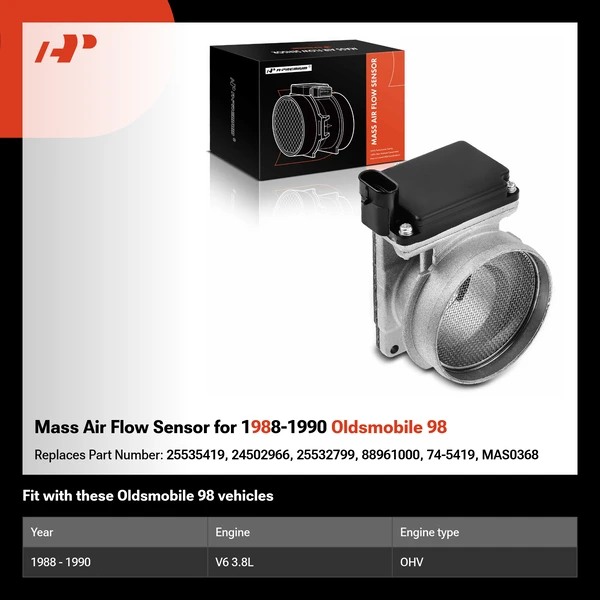Mass Air Flow Sensor for 1988-1990 Oldsmobile 98
