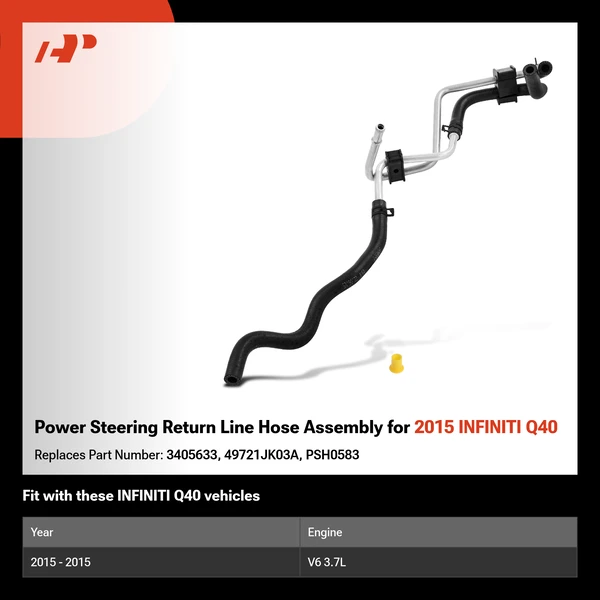 Power Steering Return Line Hose Assembly for 2015 INFINITI Q40
