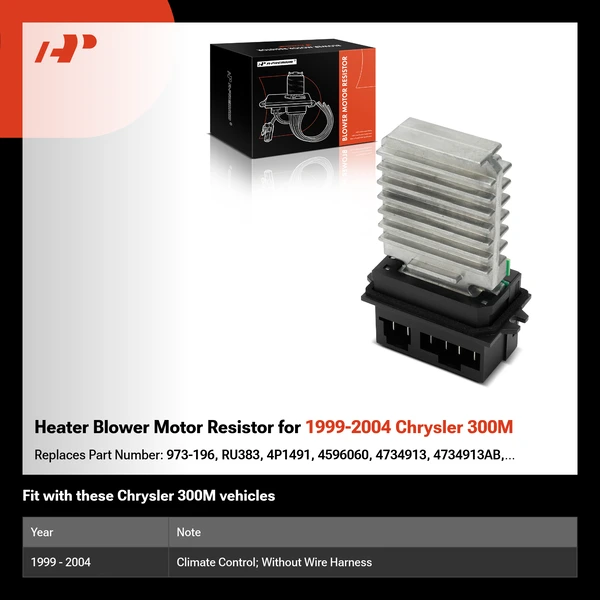Heater Blower Motor Resistor for 1999-2004 Chrysler 300M