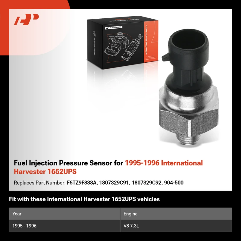 Fuel Injection Pressure Sensor for 1995-1996 International Harvester 1652UPS