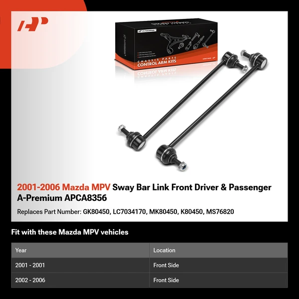 2001-2006 Mazda MPV Sway Bar Link Front Driver & Passenger A-Premium APCA8356