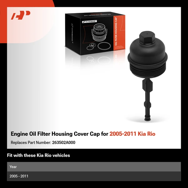 Engine Oil Filter Housing Cover Cap for 2005-2011 Kia Rio