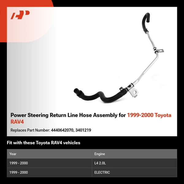 Power Steering Return Line Hose Assembly for 1999-2000 Toyota RAV4