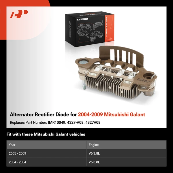 Alternator Rectifier Diode for 2004-2009 Mitsubishi Galant