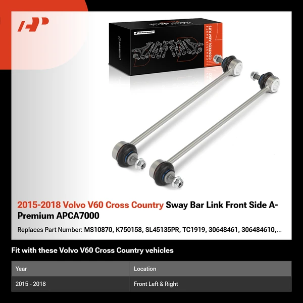 2015-2018 Volvo V60 Cross Country Sway Bar Link Front Side A-Premium APCA7000