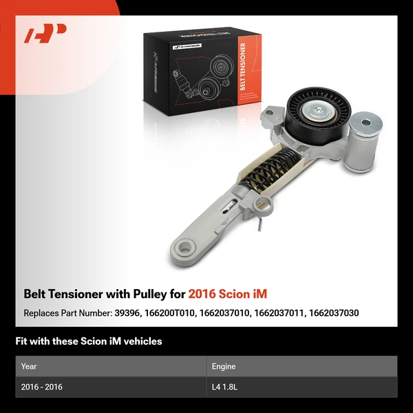 Belt Tensioner with Pulley for 2016 Scion iM