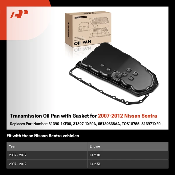 Transmission Oil Pan with Gasket for 2007-2012 Nissan Sentra