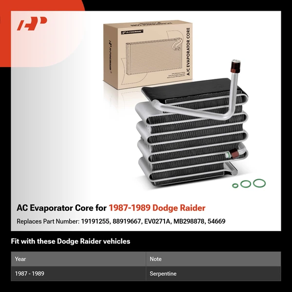 AC Evaporator Core for 1987-1989 Dodge Raider