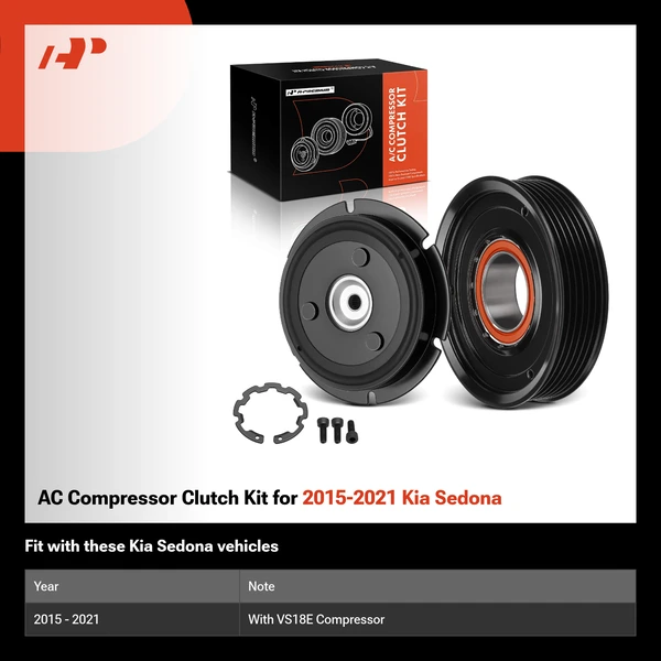 AC Compressor Clutch Kit for 2015-2021 Kia Sedona