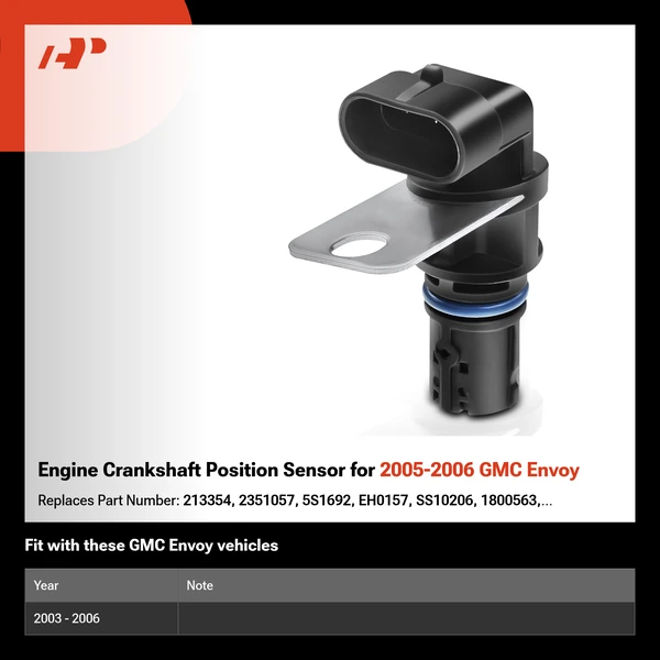 Engine Crankshaft Position Sensor for 2005-2006 GMC Envoy