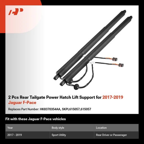 2 Pcs Rear Tailgate Power Hatch Lift Support for 2017-2019 Jaguar F-Pace